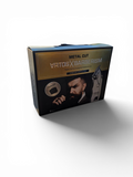 MLS Vrtos Barberism professional metal hair clipper packaging box featuring a bearded man and product branding